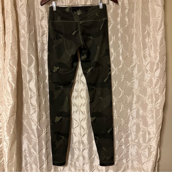 Lululemon Wunder Under Leggings Pant Luon Palm Party Fatigue Green Camo - Picture 5 of 14